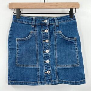 Adriano Goldschmied Colette Button Front Denim Skirt
